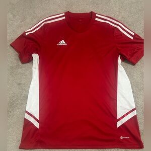 Adidas Men's Condivo 22 Match Day Soccer Jersey Red and White Jersey